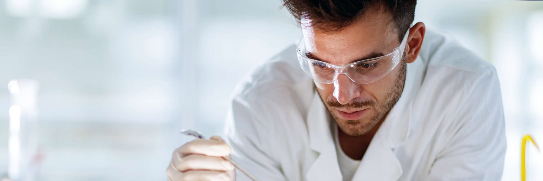 Male scientist working in a laboratory, Oncology, Solid Tumor